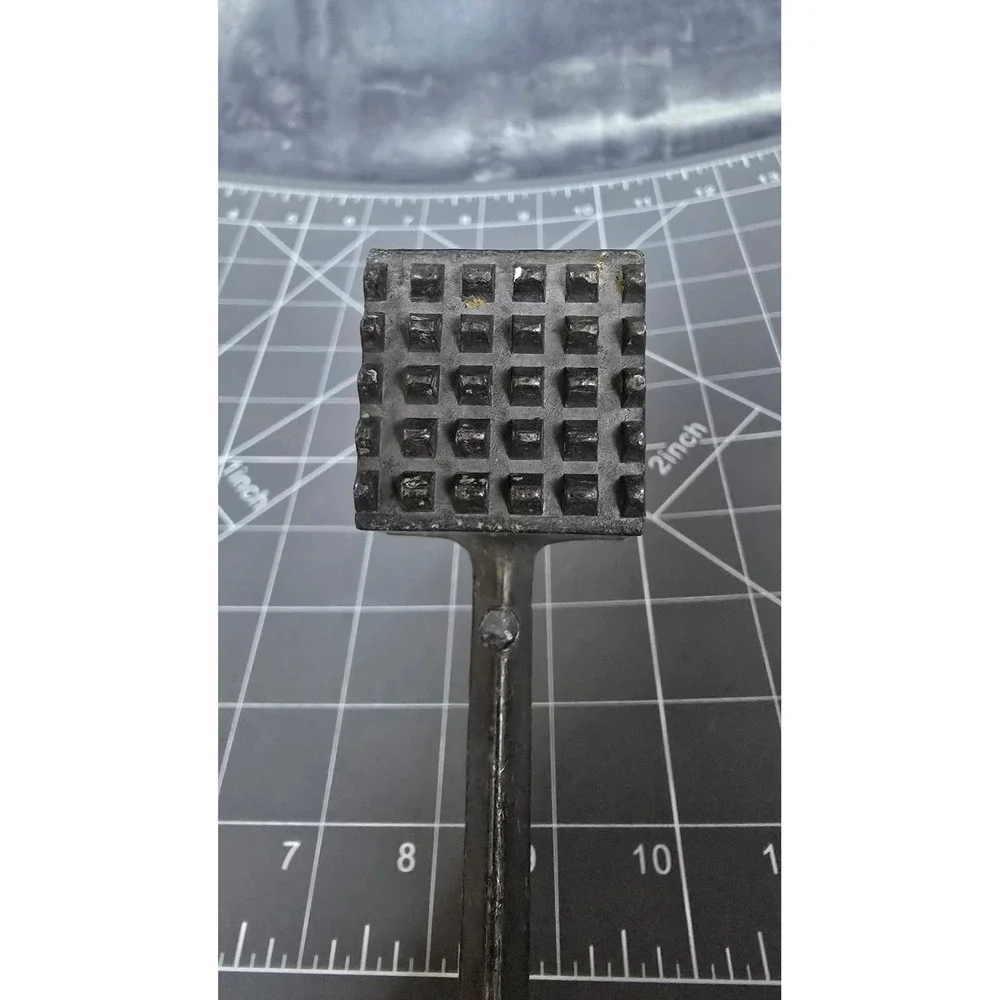 Vintage Cast Metal Meat Tenderizer Mallet Dual Sided Heavy Duty Kitchen Tool